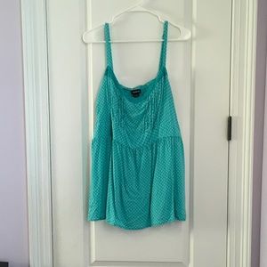 Torrid Turquoise Polka Dot Top